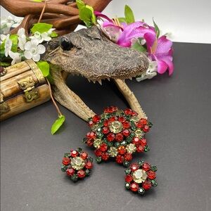 Juliana brooch and earring set vintage and verified